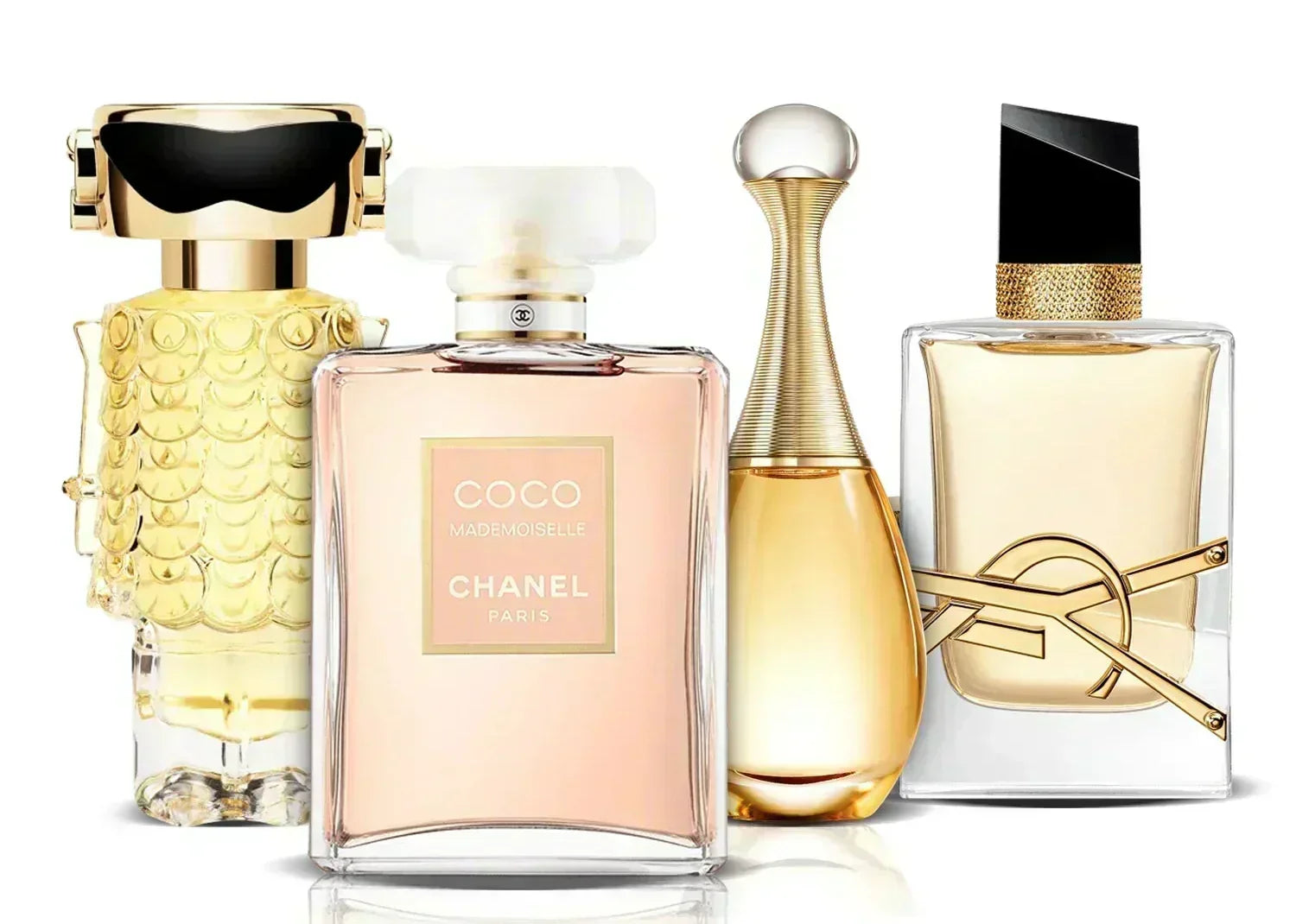 Zestaw 4 perfum | Fame, Coco Mademoiselle, J'adore i Libre (100 ml)